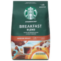 Starbucks Coffee, 100% Arabica, Ground, Medium Roast, Breakfast Blend, 12 Ounce