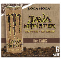 Java Monster Energy Drink, Loca Moca, Coffee + Energy, 6 Pack, 6 Each