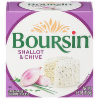 Boursin Spreadable Gourmet Cheese, Shallot & Chive, 5.3 Ounce