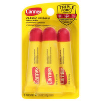 Carmex Lip Balm, Classic, Medicated, 3 Each