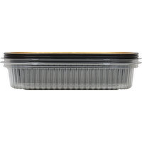 First Street Gourmet Container, Aluminum, Black & Gold, Medium, 52 Ounce, 3 Each