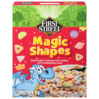 First Street Oat Cereal, Sweetened Toasted, Magic Shapes, 20.5 Ounce