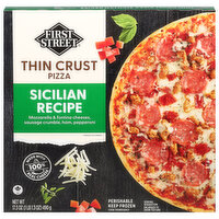 First Street Pizza, Thin Crust, Sicilian Recipe, 17.3 Ounce