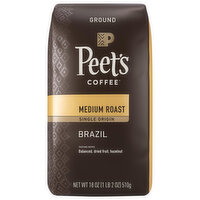 Peet's Coffee Coffee, Ground, Medium Roast, Brazil, 18 Ounce