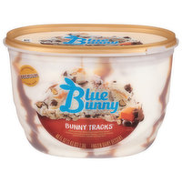 Blue Bunny Frozen Dairy Dessert, Bunny Tracks, Premium, 46 Fluid ounce