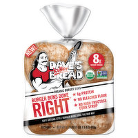 Dave's Killer Bread Burger Buns, Organic, 17.6 Ounce