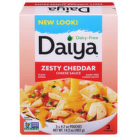 Daiya Cheese Sauce, Dairy-Free, Zesty Cheddar, 3 Each