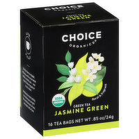 Choice Organics Green Tea, Jasmine Green, Tea Bags, 16 Each