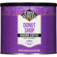 First Street Coffee, 100% Arabica, Ground, Medium, Donut Shop, 27.8 Ounce