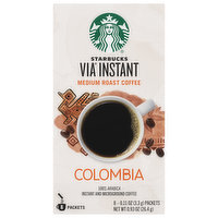 Starbucks Coffee, Instant and Microground, 100% Arabica, Medium Roast, Colombia, 8 Each