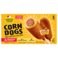 Foster Farms Corn Dogs, Honey Crunchy Flavor, 6 Each