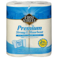 First Street Paper Towels, Premium, Strong & Absorbent, Big Roll, 2-Ply, Multi Size, 2 Each