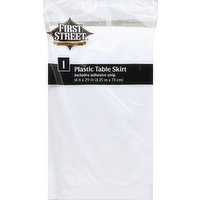 First Street Table Skirt, Plastic, White, 1 Each