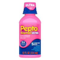 Pepto-Bismol Ultra Liquid, Upset Stomach & Diarrhea Relief, Over-the-Counter Medicine, 12 Oz, 12 Ounce