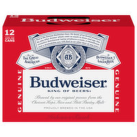 Budweiser Beer, Lager, 12 Each