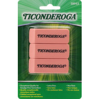 Ticonderoga Erasers, 3 Each