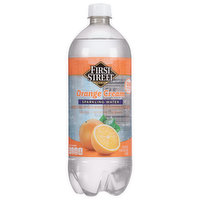 First Street Sparkling Water, Orange Cream, 33.81 Ounce