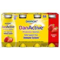 Danactive Probiotic Dairy Drink, Strawberry Flavor, 24.8 Ounce