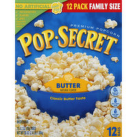POP SECRET Popcorn, Premium, Butter, Family Size, 12 Pack, 12 Each
