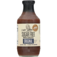 G Hughes BBQ Sauce, Sugar Free, Original, Smokehouse, 18 Ounce