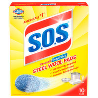 S.O.S Steel Wool Pads, Reusable, Soap Filled, 10 Each