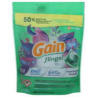 Gain Detergent, Moonlight Breeze, 3 in 1, HE, Pacs, 1.42 Pound