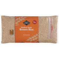 First Street Brown Rice, Medium Grain, 5 Pound