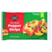 First Street Pepper Strips, Tri-Color, 32 Ounce