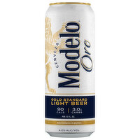 Modelo Beer, Light, Gold Standard, 24 Fluid ounce