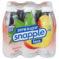 Snapple Tea, Zero Sugar, Peach, 6 Pack, 96 Ounce