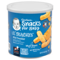 Gerber Baked Grain Snack, Mild Cheddar, Lil' Crunchies, Crawler (8+ Months), 1.48 Ounce