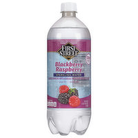 First Street Sparkling Water, Black Raspberry, 33.8 Ounce