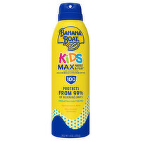 Banana Boat Sunscreen Spray, Clear, Max, Broad Spectrum SPF 100, 6 Ounce