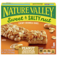Nature Valley Granola Bar, Peanut, Chewy, Sweet & Salty Nut, 6 Each