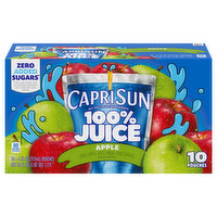 Capri Sun 100% Juice, Apple, 10 Each