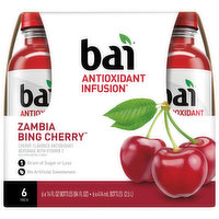 Bai Antioxidant Beverage, Zambia Bing Cherry, 6 Pack, 6 Each