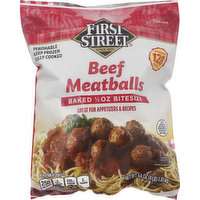 FIRST STREET Meatballs, Beef, Bite Size, 64 Ounce