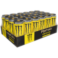 Monster Rehab Lemonade, Energy Iced Tea, 15.5 oz Cans, 372 Ounce