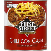 First Street Chili Con Carne, with Beans, 108 Ounce