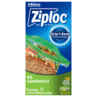 Ziploc Seal Top Bags, Sandwich, 90 Each