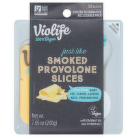 Violife Cheese Alternative, Smoked Provolone Slices, 10 Each