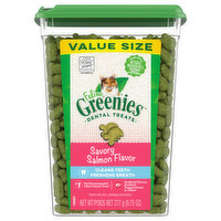Greenies Cat Treats, Saory Salmon Flavor, Dental Treats, Value Size, 9.75 Ounce