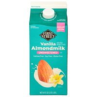 First Street Almondmilk, Vanilla, Unsweetened, 64 Fluid ounce