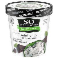 So Delicious Dairy Free Frozen Dessert, Non-Dairy, Mint Chip, Coconutmilk, 16 Ounce