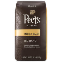 Peet's Coffee Coffee, Ground, Medium Roast, Big Bang, 18 Ounce