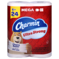 Charmin Bathroom Tissue, Mega, Unscented, 2-Ply, 6 Each