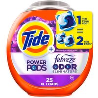 Tide Power Pods Laundry Detergent with Febreze 25 Ct Spring & Renewal, 25 Each