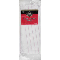 First Street Glass Cleaning Towels, Red Striped, 6 Each