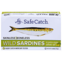 Safe Catch Wild Sardines, in Extra Virgin Olive Oil, Skinless & Boneless, 4.4 Ounce