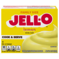 Jell-O Pudding & Pie Filling, Lemon, Cook & Serve, Family Size, 4.3 Ounce